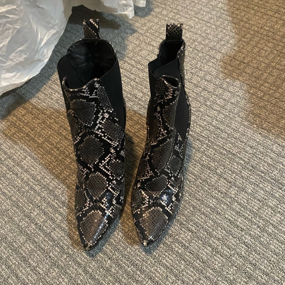 Steve Madden Snakeskin Heeled Booties